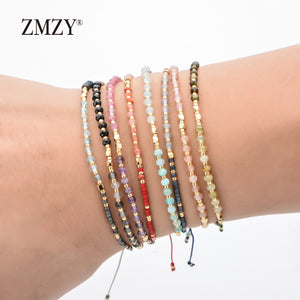 ZMZY 8pcs Wholesale Mixed Color Charm Bracelets for Women Fashion Jewelry New Design Boho Bracelet Natural Stone Bracelet